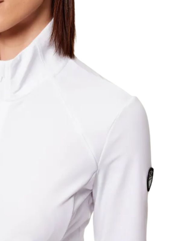 Bluza narciarska damska EA7 Emporio Armani Kitzbühel Powerstretch Full Zip White