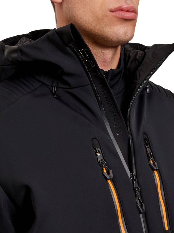 Kurtka narciarska męska EA7 Emporio Armani Ski Kitzbühel Softshell Jacket Black