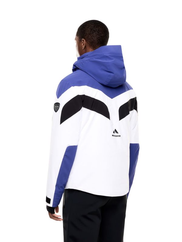Kurtka narciarska męska EA7 Emporio Armani Cortina Colorblock Toray White