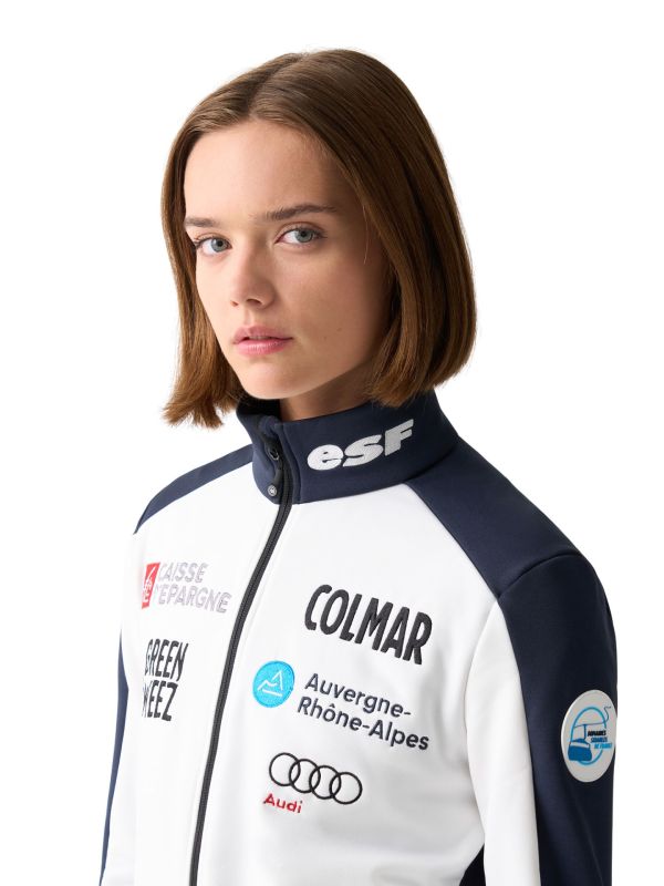 Bluza damska Colmar Full Zip Stretch Fleece White Blue