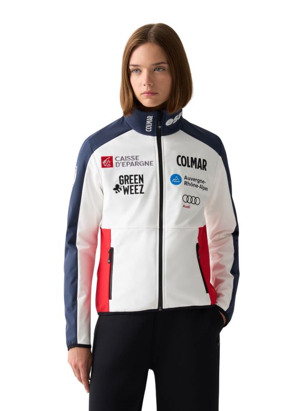 Kurtka narciarska damska Colmar Replica Softshell Jacket White Navy Bright Red
