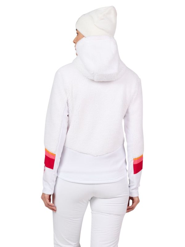 Bluza narciarska damska Rossignol Wispile Full-Zip Hooded Fleece White