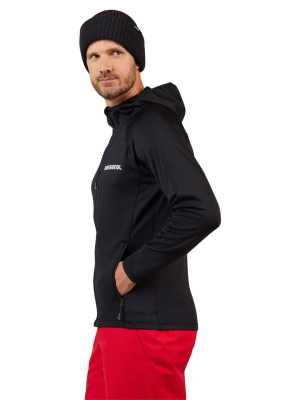 Bluza narciarska męska Rossignol Blackside FZH Fleece Black