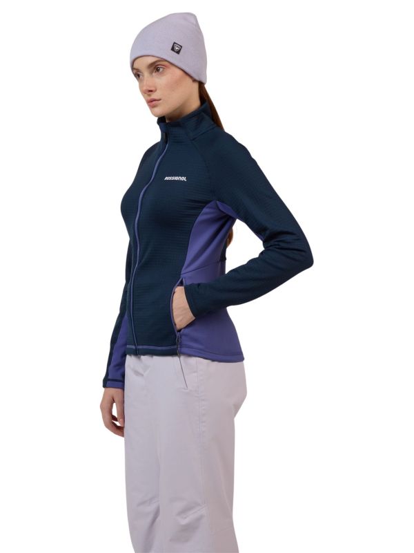 Bluza narciarska damska Rossignol Blackside Mix Full-Zip Fleece Future Blue