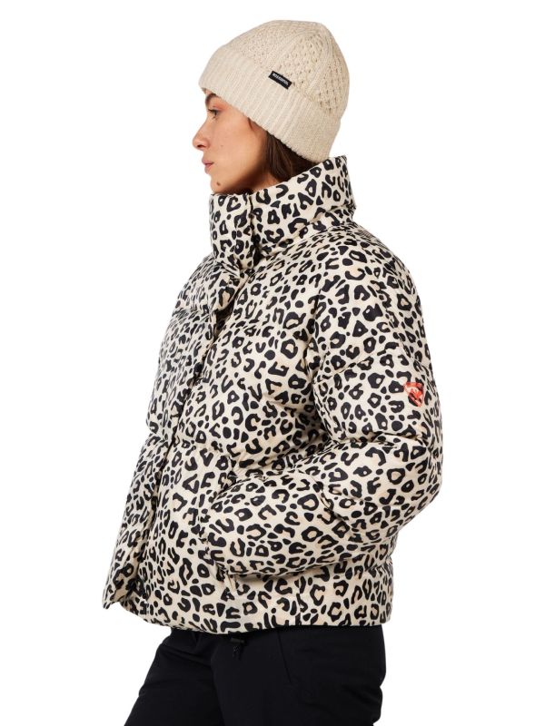 Kurtka puchowa damska Rossignol Aretu Allover Down Nature Wild Leopard Print