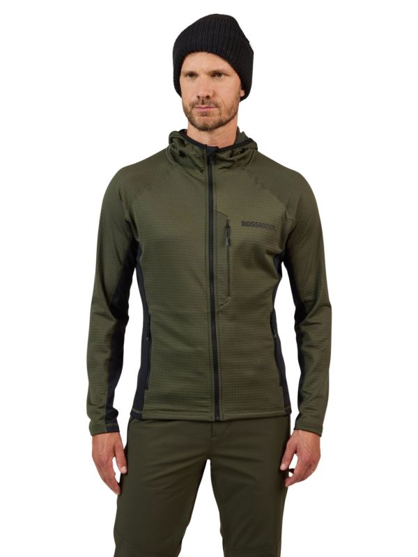 Bluza narciarska męska Rossignol Blackside FZH Fleece Olive Shadow