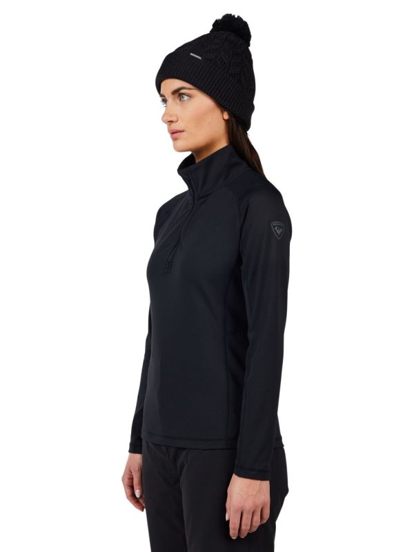 Bluza narciarska damska Rossignol Mid Layer Stretch Half-Zip Black