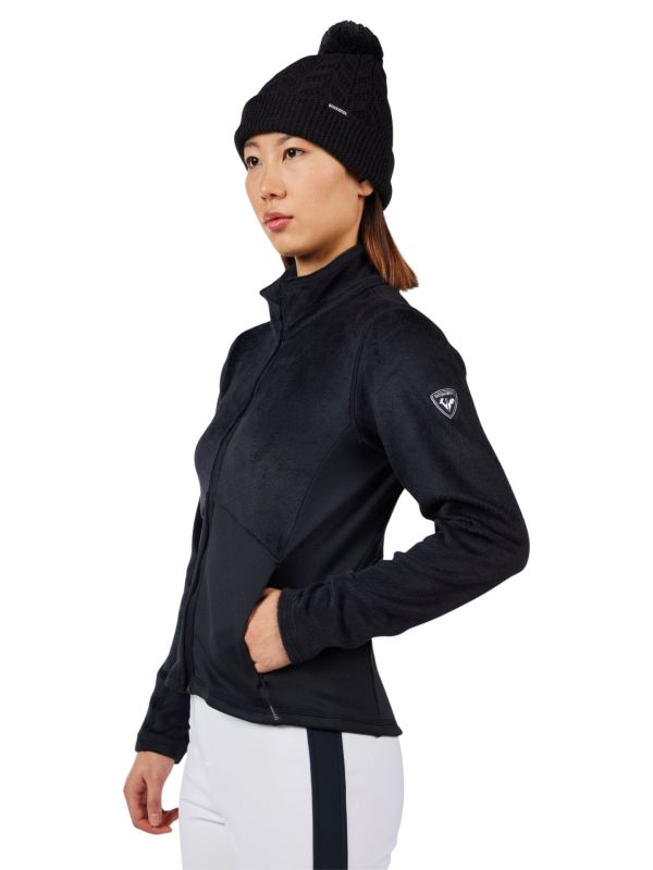 Bluza narciarska damska Rossignol Diretta Full-Zip Fleece Black