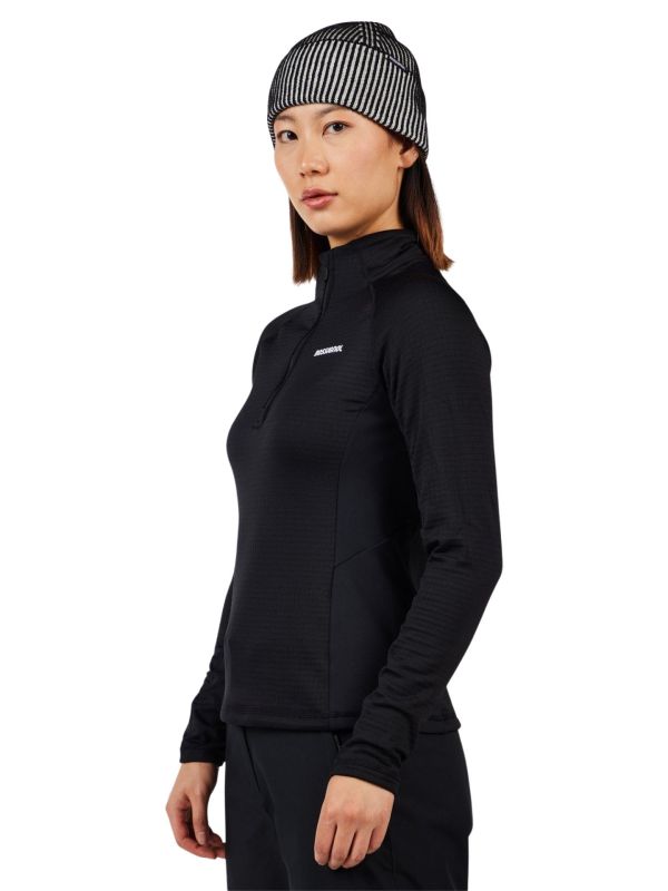 Bluza narciarska damska Rossignol Blackside Mix Half-Zip Fleece Black