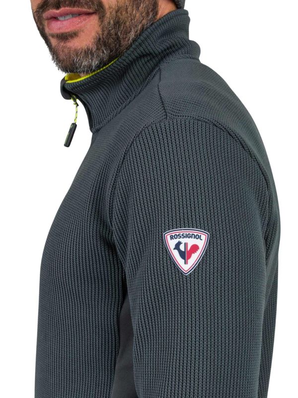 Bluza narciarska Rossignol męska Cieloalto Fleece HZ Onyx Grey