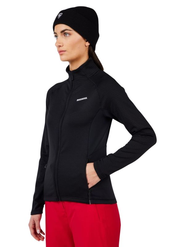 Bluza narciarska damska Rossignol Blackside Mix Full-Zip Fleece Black