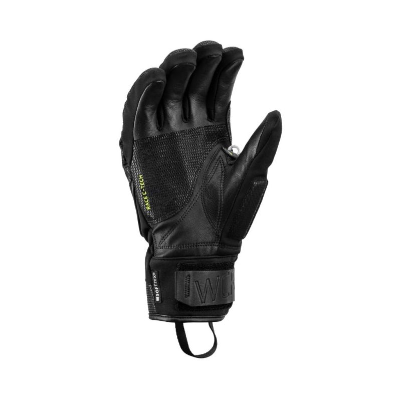 Rękawice narciarskie Leki WCR C-TECH 3D black-ice lemon
