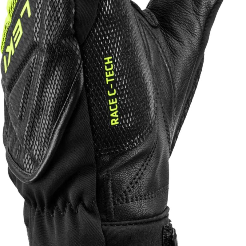 Rękawice narciarskie Leki WCR C-TECH 3D black-ice lemon