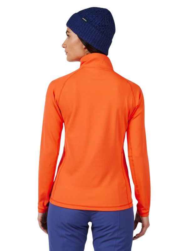 Bluza narciarska damska Rossignol Mid Layer Stretch Half-Zip Orange Flame