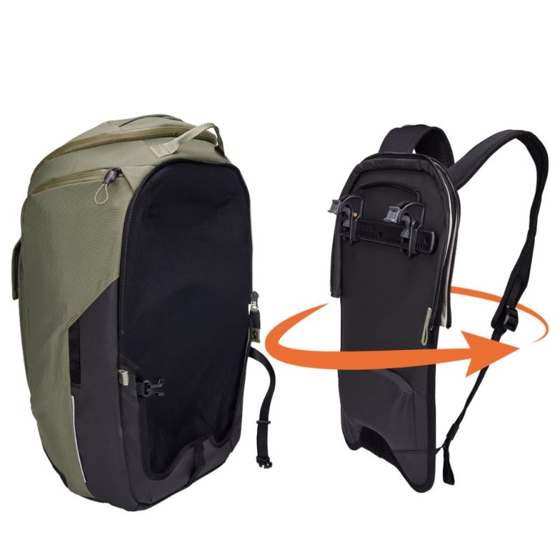 Hybrydowa sakwa rowerowa i plecak Thule Paramount 26L Green