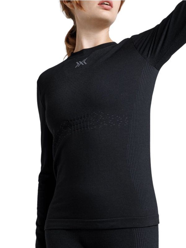 Koszulka termoaktywna damska X-Bionic Mightywool z długim rękawem Black
