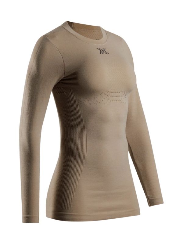 Koszulka termoaktywna damska X-Bionic Mightywool z długim rękawem Beige