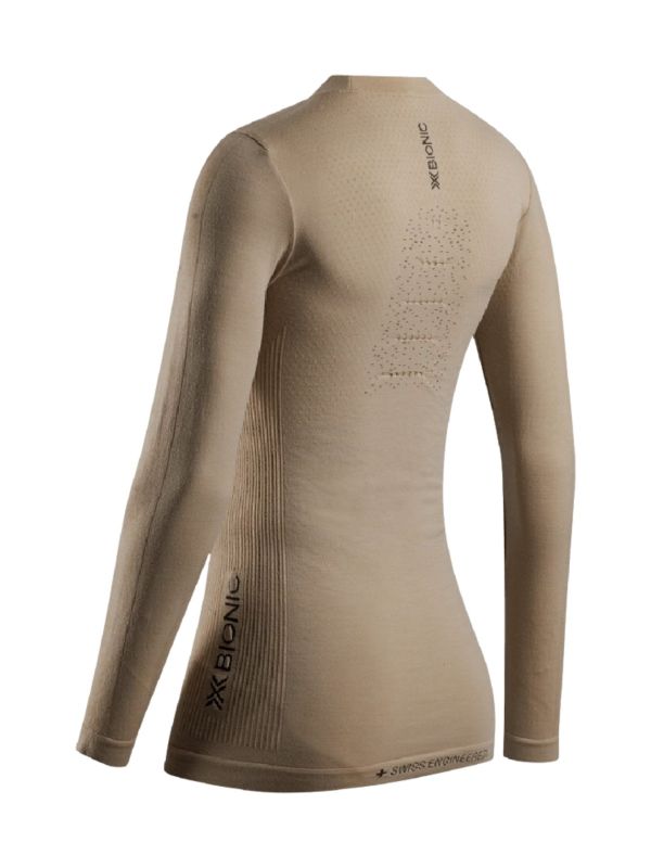 Koszulka termoaktywna damska X-Bionic Mightywool z długim rękawem Beige