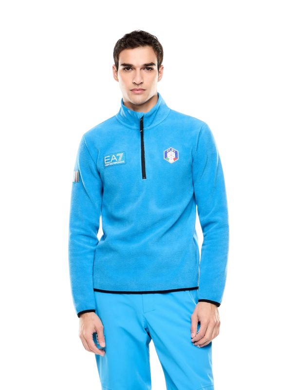 Bluza męska polarowa EA7 Emporio Armani FISI Blue