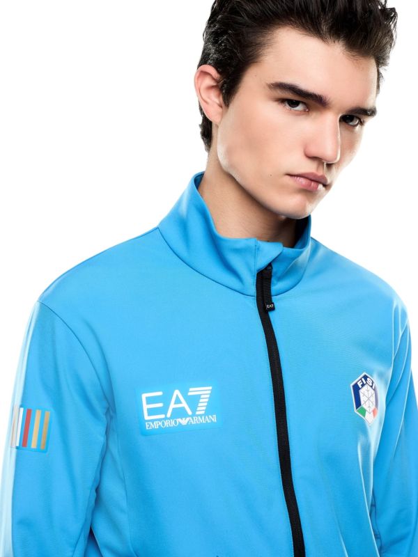 Bluza męska techniczna EA7 Emporio Armani FISI Powerstretch Blue