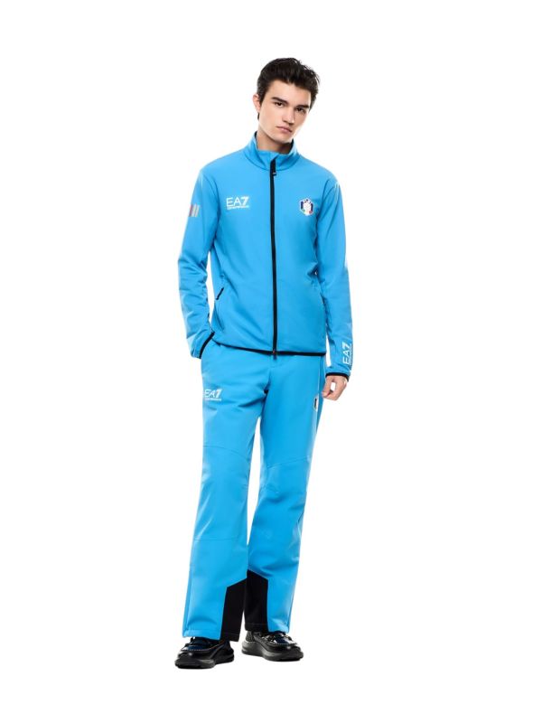 Bluza męska techniczna EA7 Emporio Armani FISI Powerstretch Blue