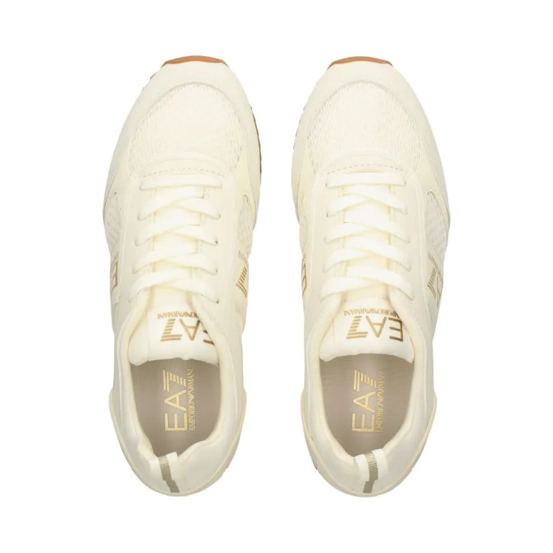 Buty sportowe damskie EA7 Emporio Armani Black and White Collection White Gold