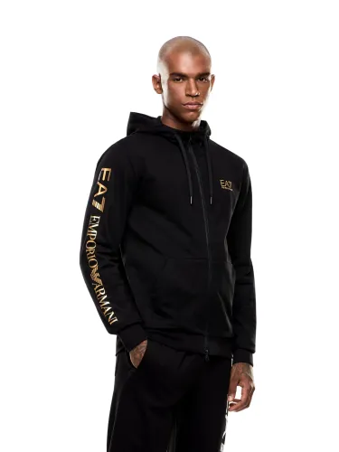 Bluza męska EA7 Emporio Armani Zip-Up Black