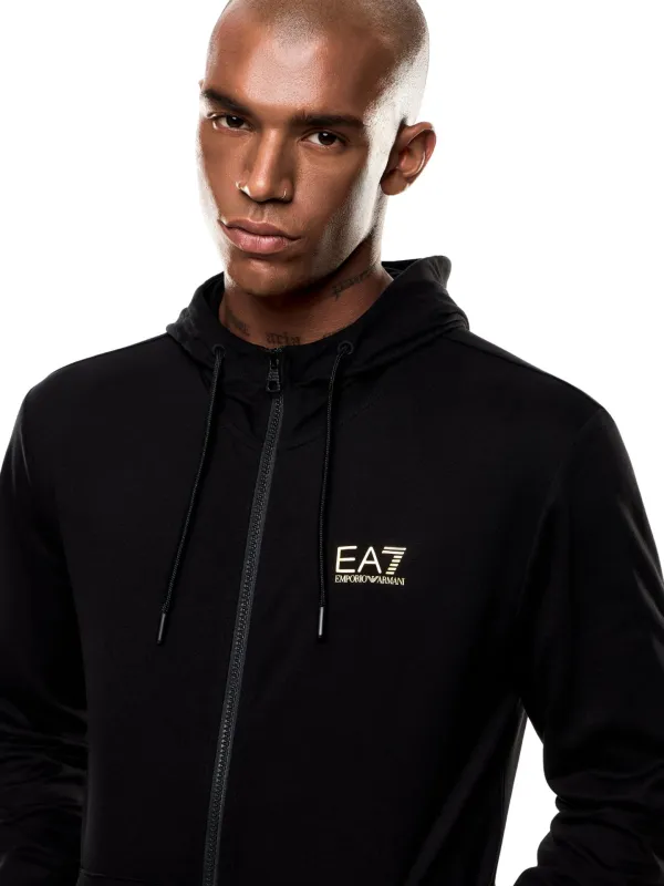 Bluza męska EA7 Emporio Armani Zip-Up Black