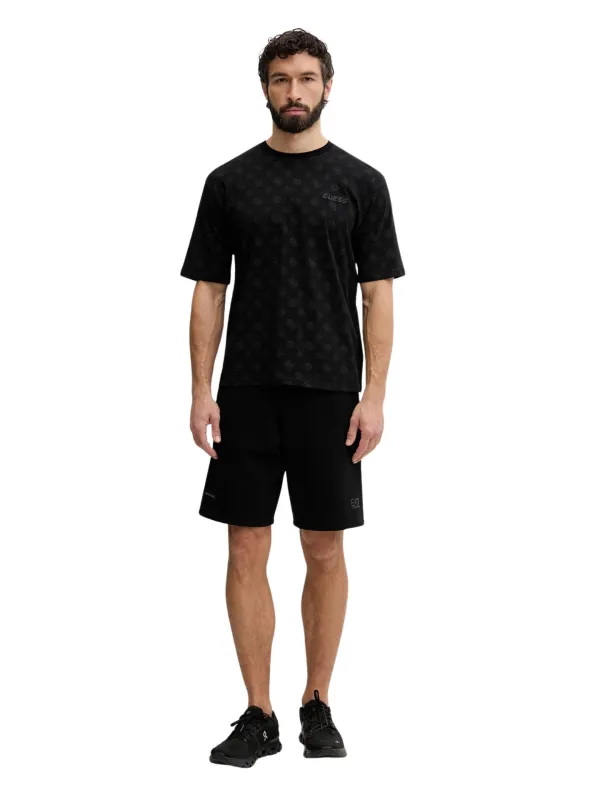 Spodenki dresowe męskie EA7 Emporio Armani Natural Black