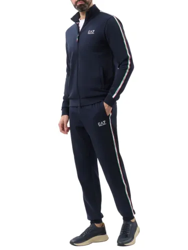 Komplet dresowy męski EA7 Emporio Armani Italian Blue
