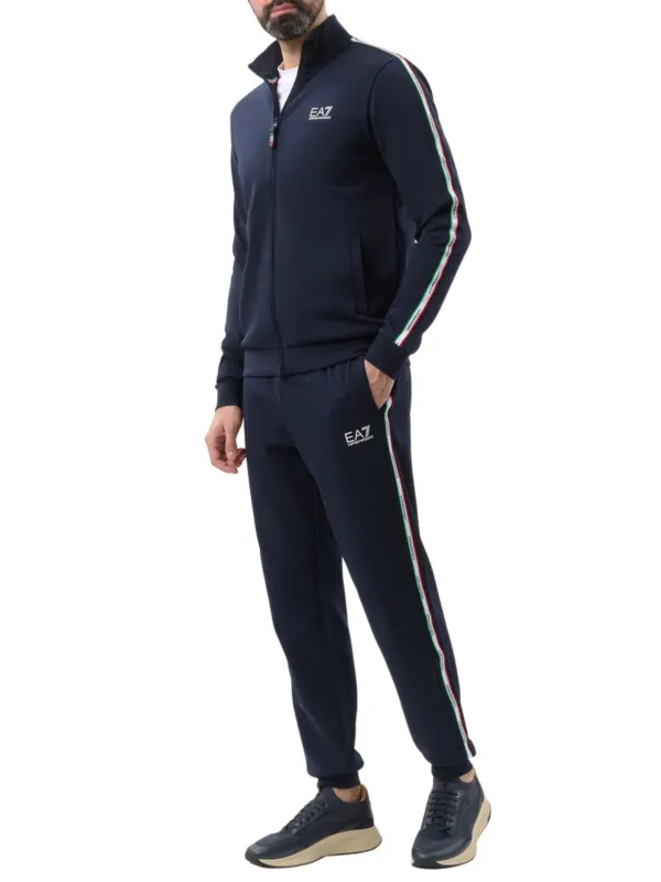 Komplet dresowy męski EA7 Emporio Armani Italian Blue