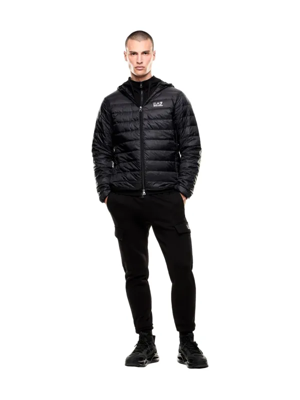 Kurtka puchowa męska EA7 Emporio Armani Core Identity Black