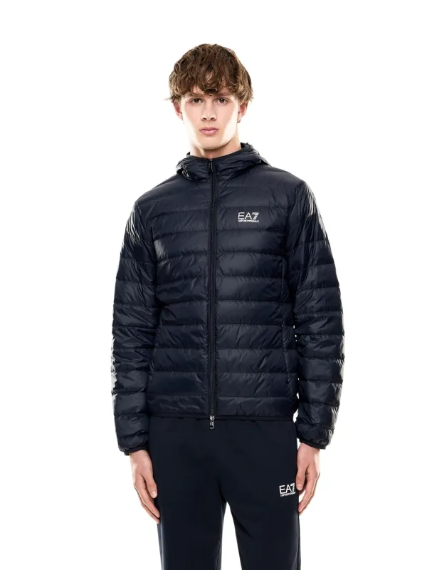 Kurtka puchowa męska EA7 Emporio Armani Core Identity Blue