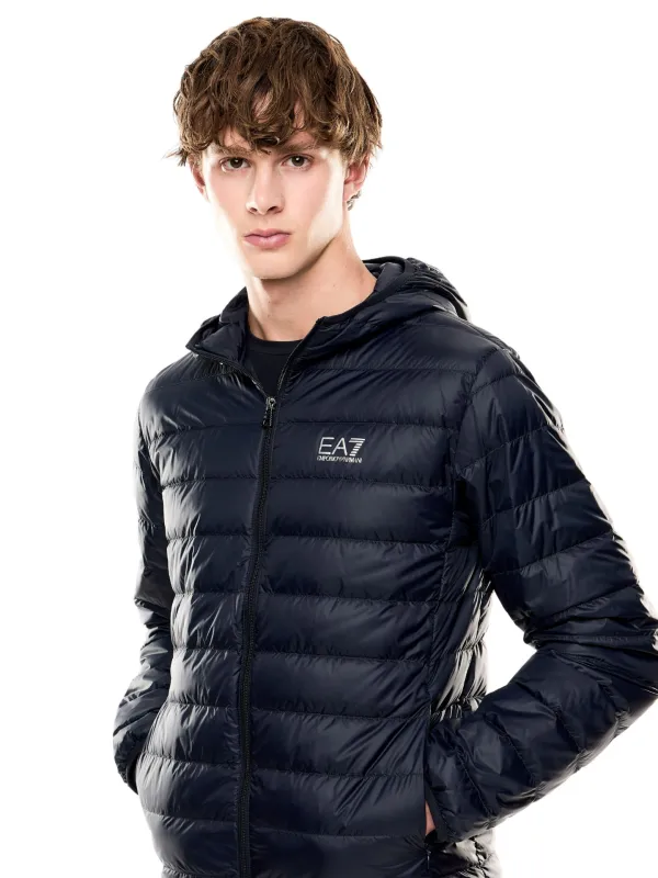 Kurtka puchowa męska EA7 Emporio Armani Core Identity Blue