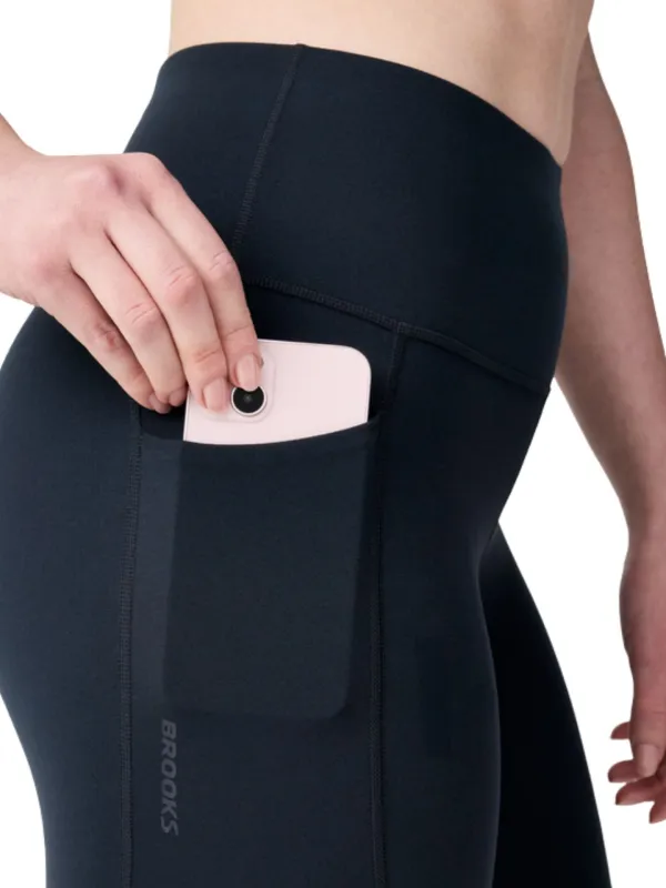 Legginsy damskie Brooks Chaser 7/8 Tight czarne