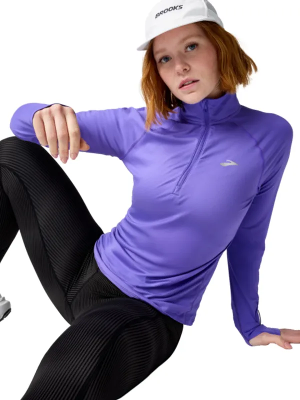 Bluza damska Brooks Dash 1/2 Zip 3.0 fioletowa