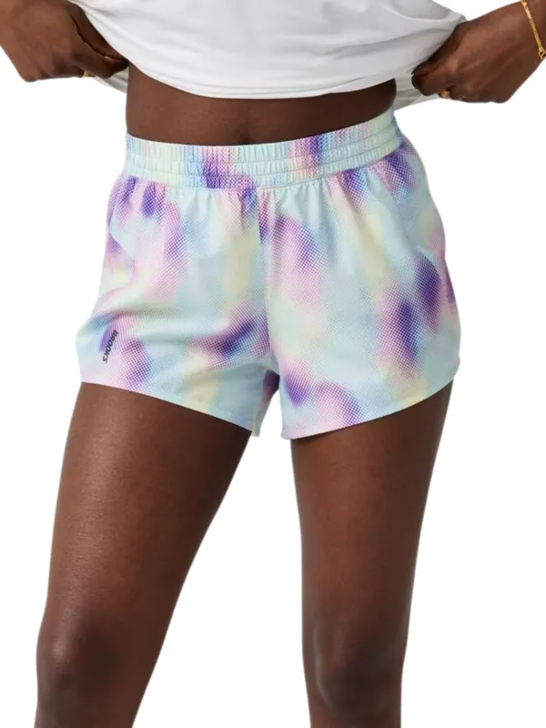 Spodenki damskie Brooks Dash Short Printed grafitowo-zielone