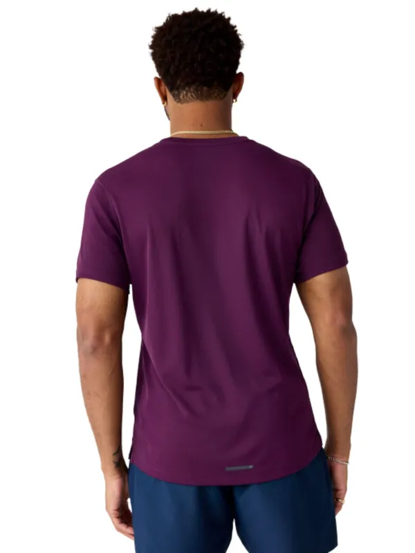 Koszulka męska Brooks Dash Short Sleeve burgundowa