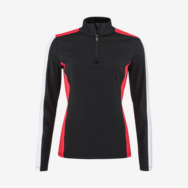 BLUZA HEAD ASTER MIDLAYER WOMEN BLACK/RED