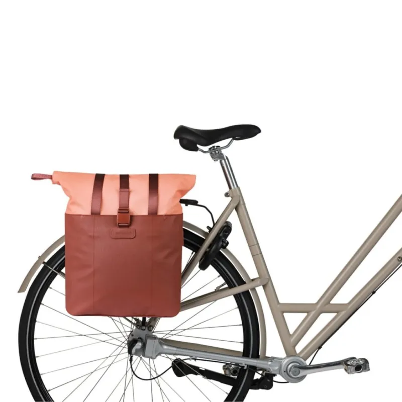 Torba Basil Vive Bicycle Shopper Mik Hooks 15-20L burgundy/pink