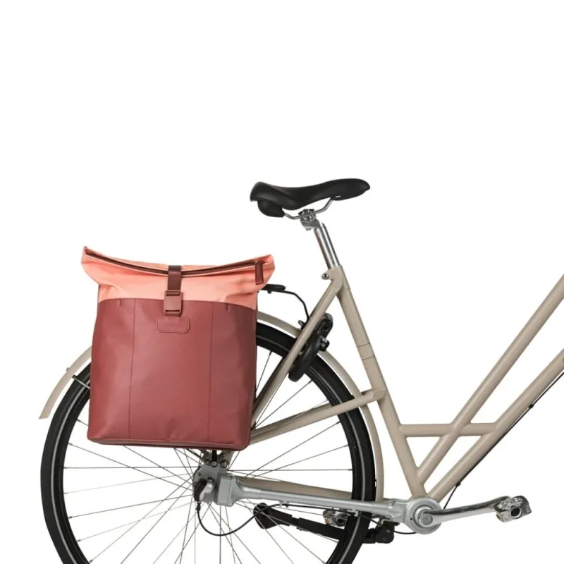 Sakwa podwójna Basil Vive Double Pannier Bag 28-35L burgundy/pink
