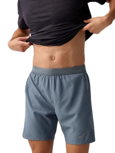 Spodenki męskie Brooks Journey 7" 2-in-1 Short szare