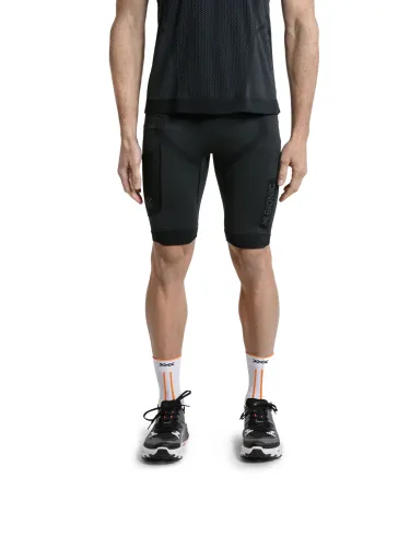 Spodenki męskie X-BIONIC Xceed Run Short Tights black/rhino grey