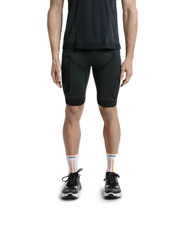 Spodenki męskie X-BIONIC Xceed Run Short Tights black/rhino grey