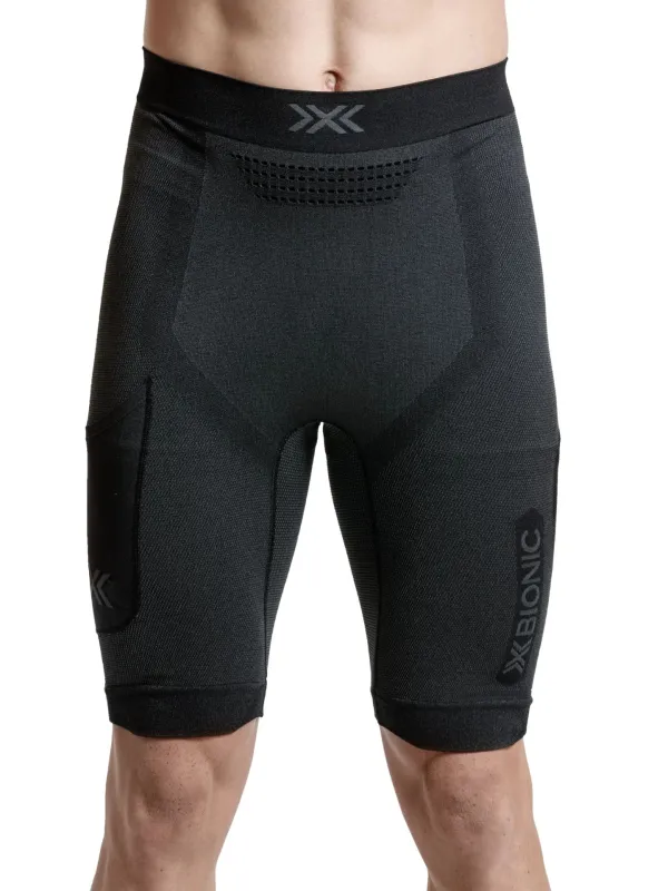 Spodenki męskie X-BIONIC Xceed Run Short Tights black/rhino grey