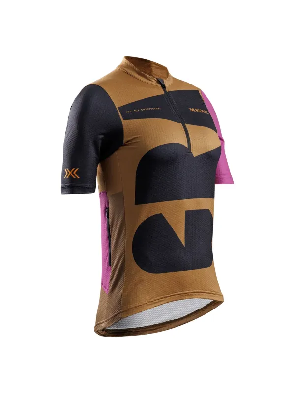 Koszulka damska X-BIONIC Corefusion Gravel Jersey multi color/peanut butter