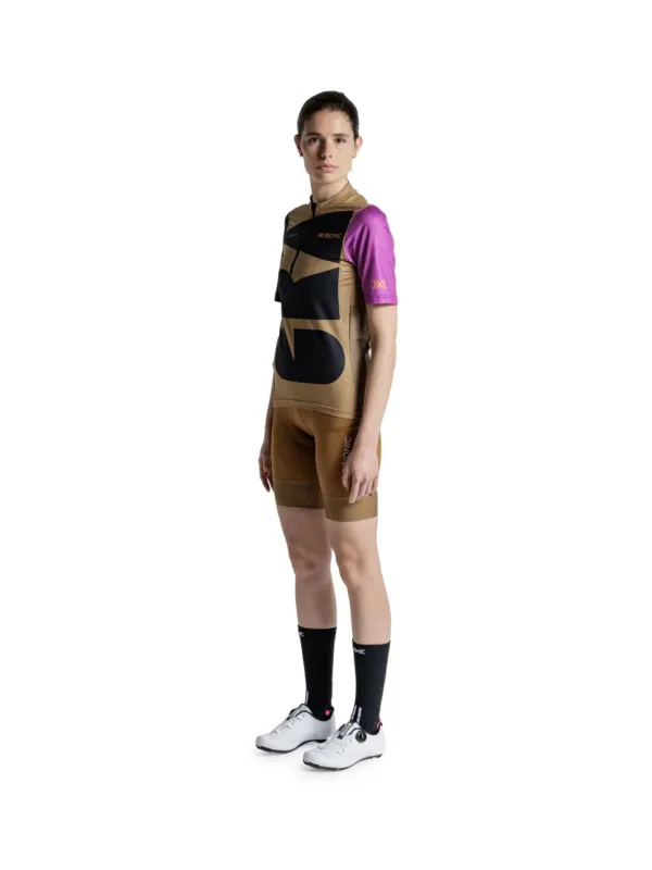 Koszulka damska X-BIONIC Corefusion Gravel Jersey multi color/peanut butter