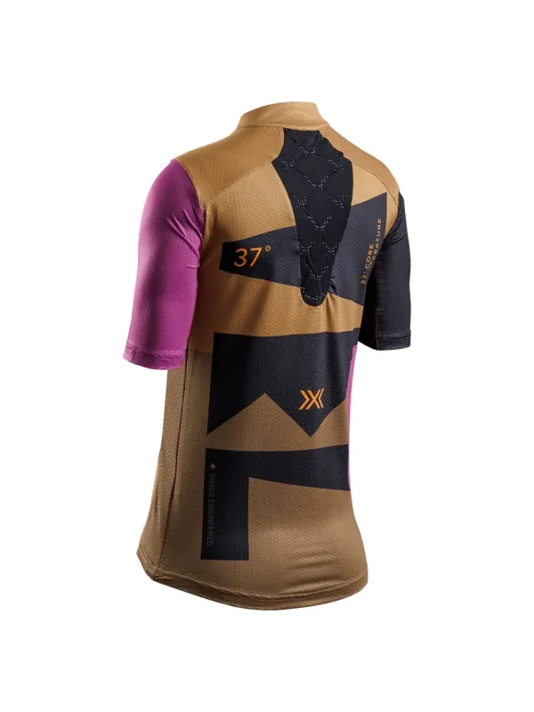 Koszulka damska X-BIONIC Corefusion Gravel Jersey multi color/peanut butter