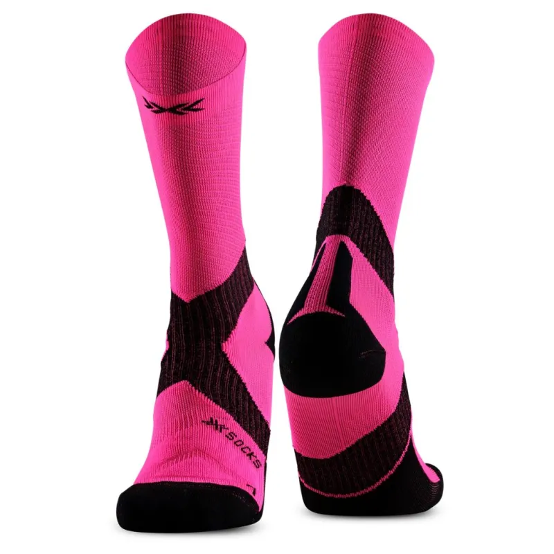 Skarpety rowerowe X-SOCKS Bike Expert Crew pink/black