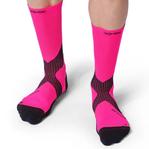 Skarpety rowerowe X-SOCKS Bike Expert Crew pink/black